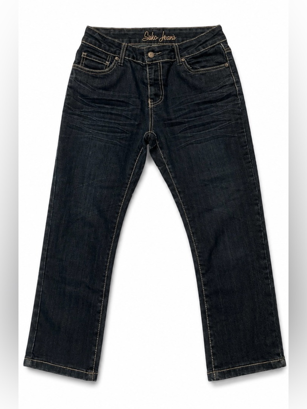 Y2K Suko Jeans Women’s Size 8 Dark Wash Bootcut Embroidered Stretch Jeans